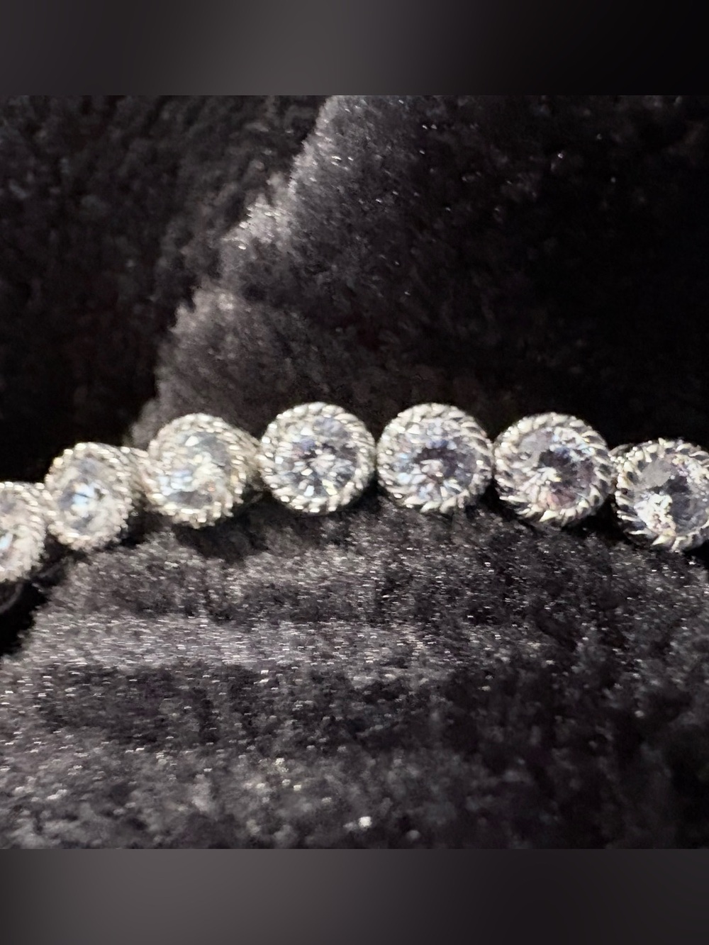 Judith Ripka 7.5” Sterling Silver (925) CZ  Bezel Tennis Bracelet